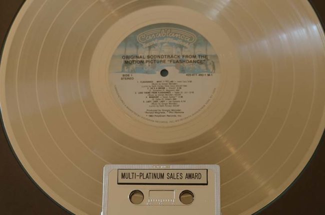 Adam Fields - Flashdance - Multiplatinum Sales Award